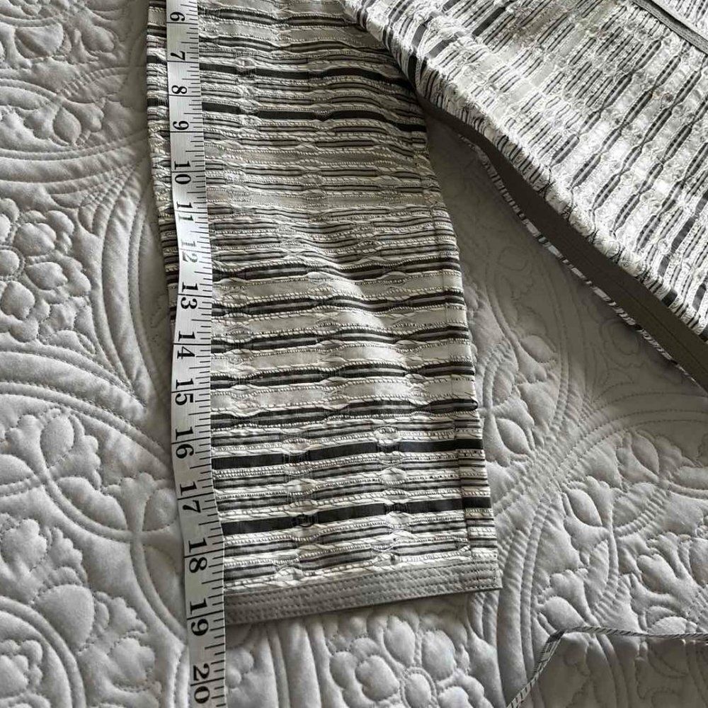 Lafayette 148 New York Gray Shimmer Stripe Open Open Jacket Lightweight sz M - Picture 7 of 11